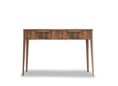 Wood Console table Natural walnut table - Toros Black Marble